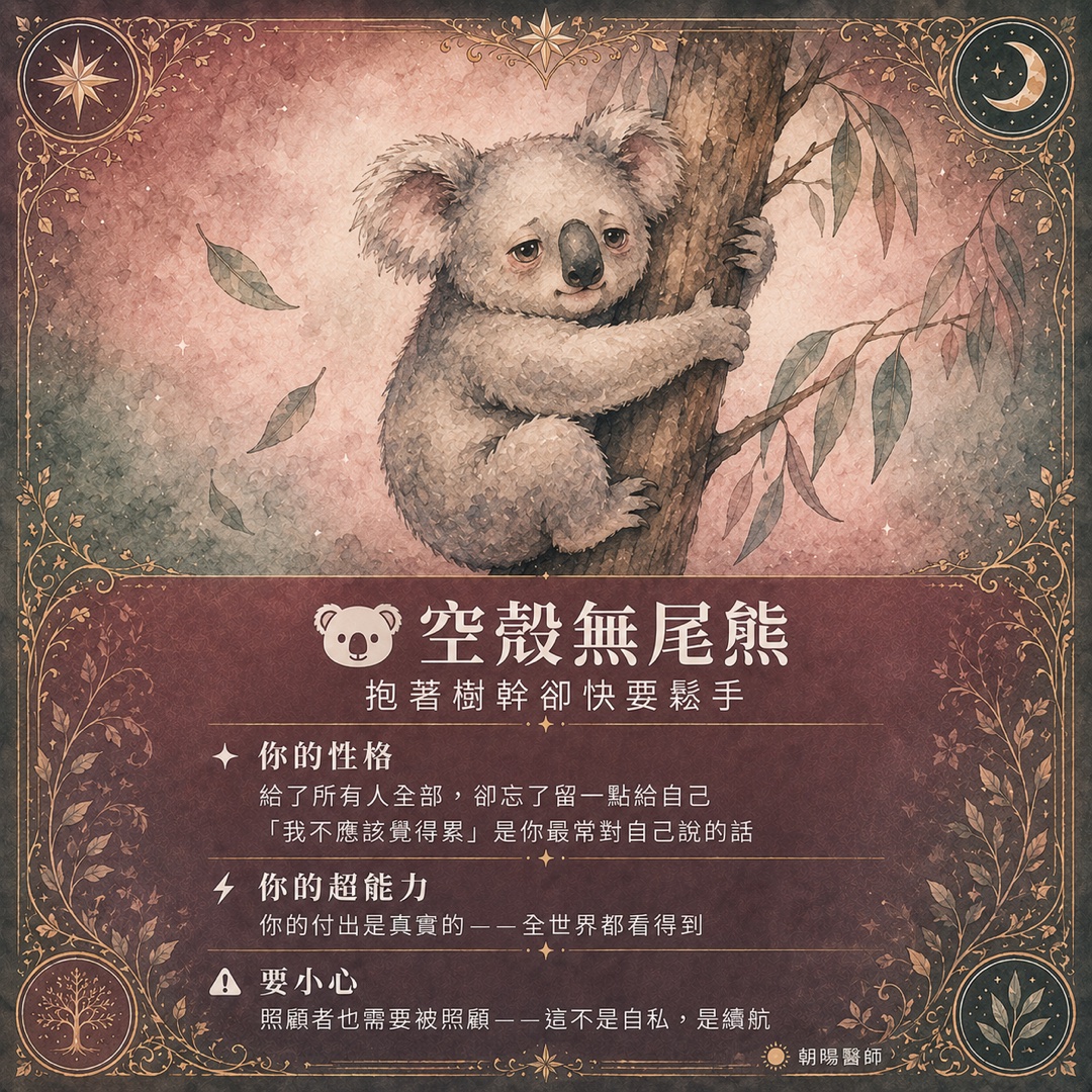 空殼無尾熊｜抱著樹幹卻快要鬆手